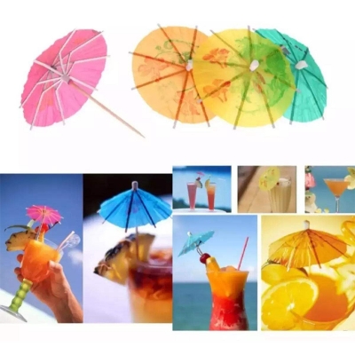 Picture of Cake umbrella-5pc/mini decoration umbrella-5/Juice glass Umbrella for using CAKE/JUICE DECORATION-5pc-Multicolor