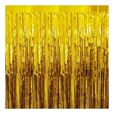 Picture of Foil Metallic Curtain Backdrop For Happy Birthday Party Decoration / Bridal Shower / Wedding / New Year / Background Decorations