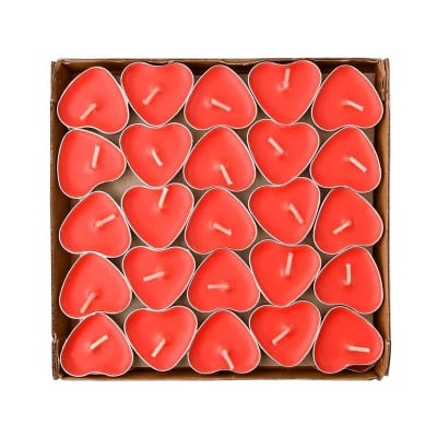 Picture of Love candle/Heart shape candle/red love cande-50pc-Red