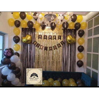 Picture of Happy birthday decoration set-Black