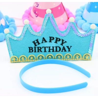 Picture of Celebrate in Style with the Happy Birthday LED Crown Hat: Add a Spark of Joy with the Illuminating and Festive Crown Design-Multicolor