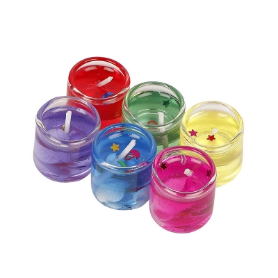 Picture of Gel candle/Jelly Candle Multicolor-Pieces/Romantic Jelly Candle Multicolor for home decoration-Multicolor