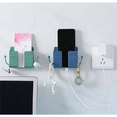 Picture of Multi-function Wall Mounted Organizer Holder, Storage Box, Remote Control, Mobile Phone Plug