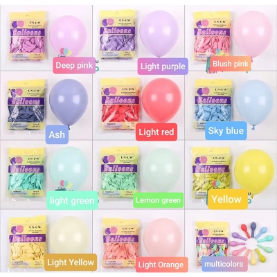 Picture of Pastel Balloon - 20 Pcs 10 inches Assorted Pastel Balloons color wise for Birthday Baby Shower Party Decorations