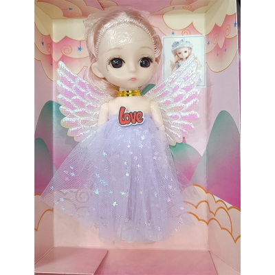 Picture of Kawaii Princess Angel Doll For girls/16 CM Barbie doll 13 point moving 3D REAL eye Mini Jointed Doll Girls Movable Jointed Girl BodyRetro Style Kawaii Princess BJD Dolls Girls Toys BirthdayGift-Multicolor