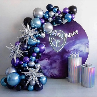 Picture of Pear Star Balloon-1pc/Creative Birthday Wedding Starburst Balloons Party Decoration Aluminum Foil Balloon-1-Multicolor