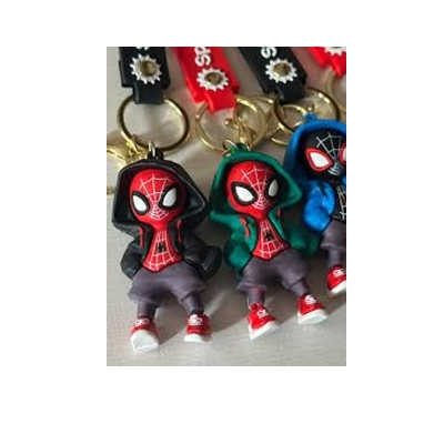 Picture of Huddie wearing spiderman/Spiderman Cute Pendant keyring Keychain Bag Keyring