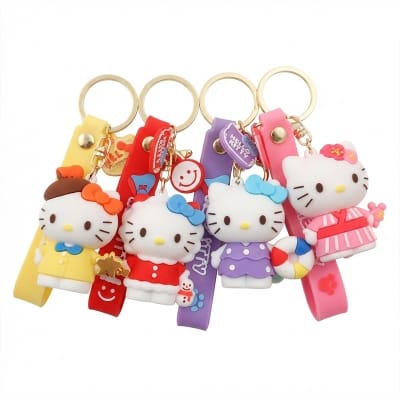 Picture of Cutest Hello Kitty keychain/Pompompurin Pendant Exclusive Key Ring Car Bag Jewelry home use and gift-Pink