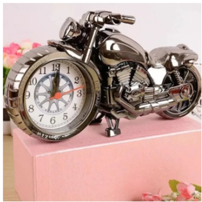 Picture of Motorcycle Design Classic Vintage Style Retro Alarm Clock Desk desktop Table Clock For Home Office Decoration
