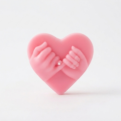Picture of Pinky promise candle/Hands Holding Candle small size Romantic Gift for Valentines Day