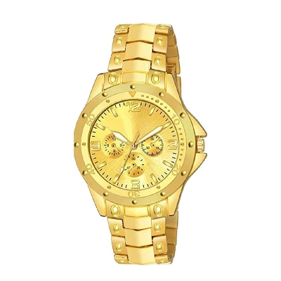 Picture of Golden watch for men/Analog Men's Luxury Stainless Steel Watch for Men GOLDEN - Watch For Men-Gold