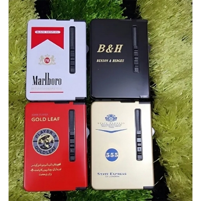 Picture of Smoke storage box/10 pics Case Holder Automatic Storage Box Metal lighter WindProof