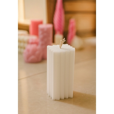 Picture of Square Weave Pattern/Square Striped Candle/square design candle 1 piece Room Decoration showpiece