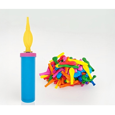 Picture of Balloon 100 Pcs+ Balloon Pumper 1 pcs /Balloon and pumper set-Multicolor