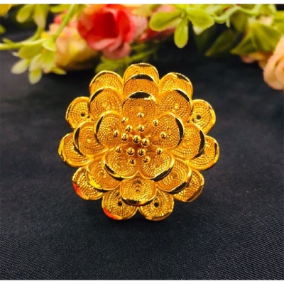 Picture of Adjustable Dubai Gold Finger Ring For Girls & Women-Gold
