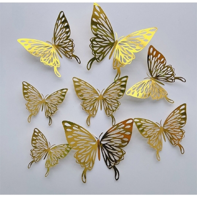 Picture of 3D Butterfly Wall Stickers, Pack of 12, for Home Decor, Various Sizes