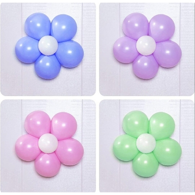 Picture of 3pcs premium Flower Balloon Clip Flower Balloon Clips for balloons-White