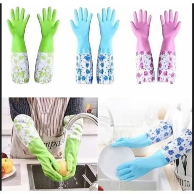 Picture of High Quality Silicone Dish Washing Kitchen Hand Gloves/Dishwasher hand gloves-Multicolor