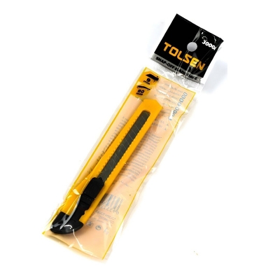 Picture of TOLSEN ABS Snap-off cutter (9x80mm) with Flat Push Button Model: 30004-Yellow