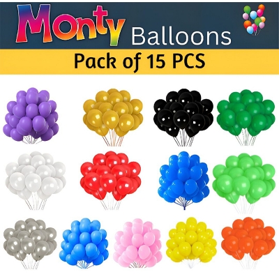 Picture of Monty Balloon - 15 Pcs (Premium Party Balloon)/Monty latex Balloon 15 Pieces for decorations