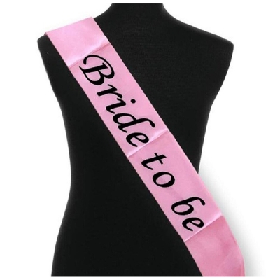 Picture of Bride To Be Sash / Bride To Be Party Sash for Girls and Womans - 1pcs-Pink