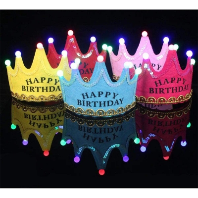 Picture of Happy birthday light crown-Multicolor