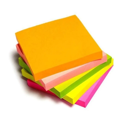 Picture of Sticky Notes 3 x 3 Inch - 1 Pads/Pack, 100 Sheets! Assorted Bright Colors, Notes For All Occasions!-Multicolor