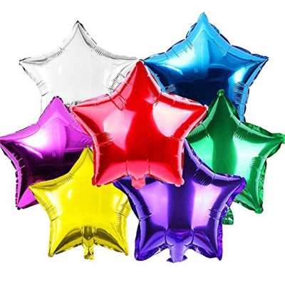 Picture of Star shape foil balloon/Helium Star Shaped Foil Balloon for Wedding, Anniversary, Baby Shower, Birthday Party Decoration Balloons-Multicolor