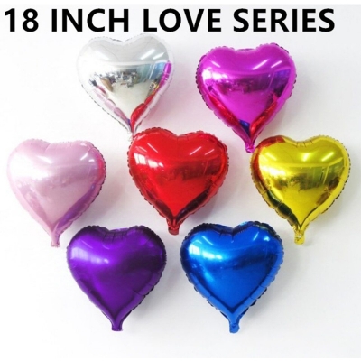 Picture of Heart shape foil balloon/18 inch foil heart balloons High temperature high quality aluminum premium quality Birthday Party Decorations Bridal Shower decorations Wedding Parth Decorations Baby Shower Decorations Graduation Party Decorations Festival Decora