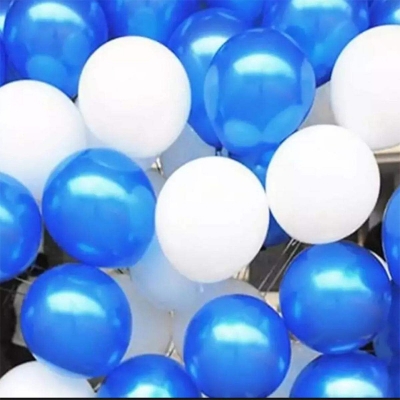 Picture of White And Blue Balloon-20pcs/monty balloon 20pc/party balloon-20pc package-Antique White