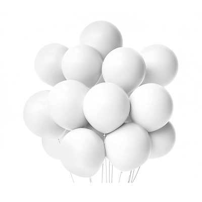 Picture of white balloon-10pc/0white monty balloon 10pc-White