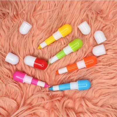 Picture of Capsule Shape Pen - 1 pc-Multicolor