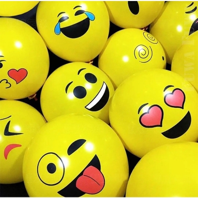Picture of Emoji Balloons- 10 Pieces set-Yellow