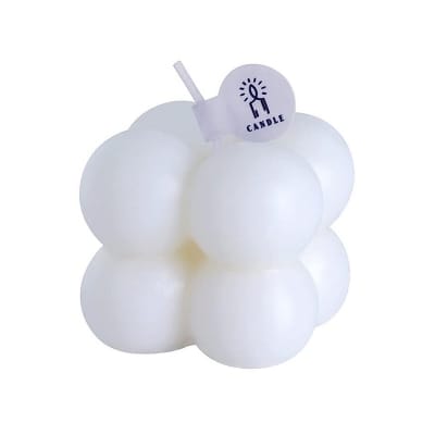 Picture of Mini bubble candle-2pc/Small Candle Mini Cube Bubble Shaped Wax Candles Aromatherapy for Home Bedroom Wedding-2pcs-Multicolor