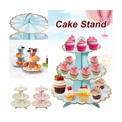 Picture of Cup cake stand/Cake stand/3-tier cup cake stand/3-layer cup cake stand-Multicolor