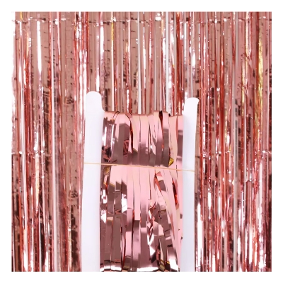 Picture of Foil curtain Rose gold/Backdrop curtain rose gold-1pc-Rose Gold