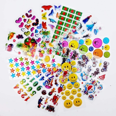 Picture of Sticker for kids-10 pata/3D Cartoon Anime Princess Sticker for Kids Notebook Stickers DIY Scrapboo-Multicolor