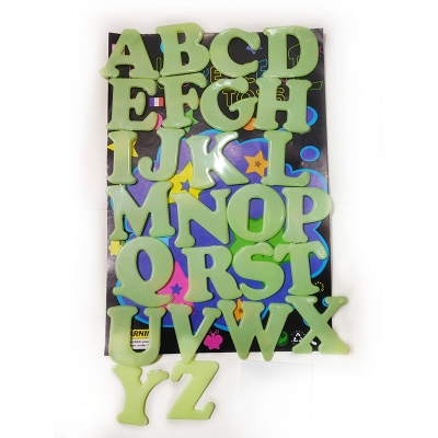 Picture of Radium wall Sticker Letter Full Set - 1 Packet-Light green