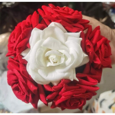 Picture of Rose flower khopa/Gorgeous golap khopa-white-Rose Red