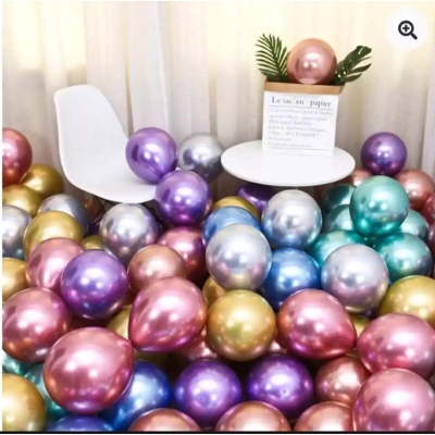 Picture of Metallic Balloon 20Pc Mixed Colour - Birthday Decoration-Multicolor