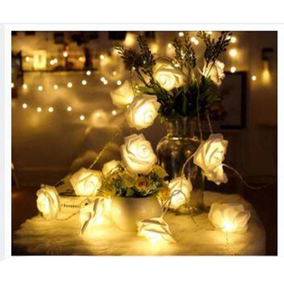 Picture of Rose fairy lights/Decorative party fairy light warm white Artificial Soft fashionable White - Table Lamp - Table Lamp-Gold