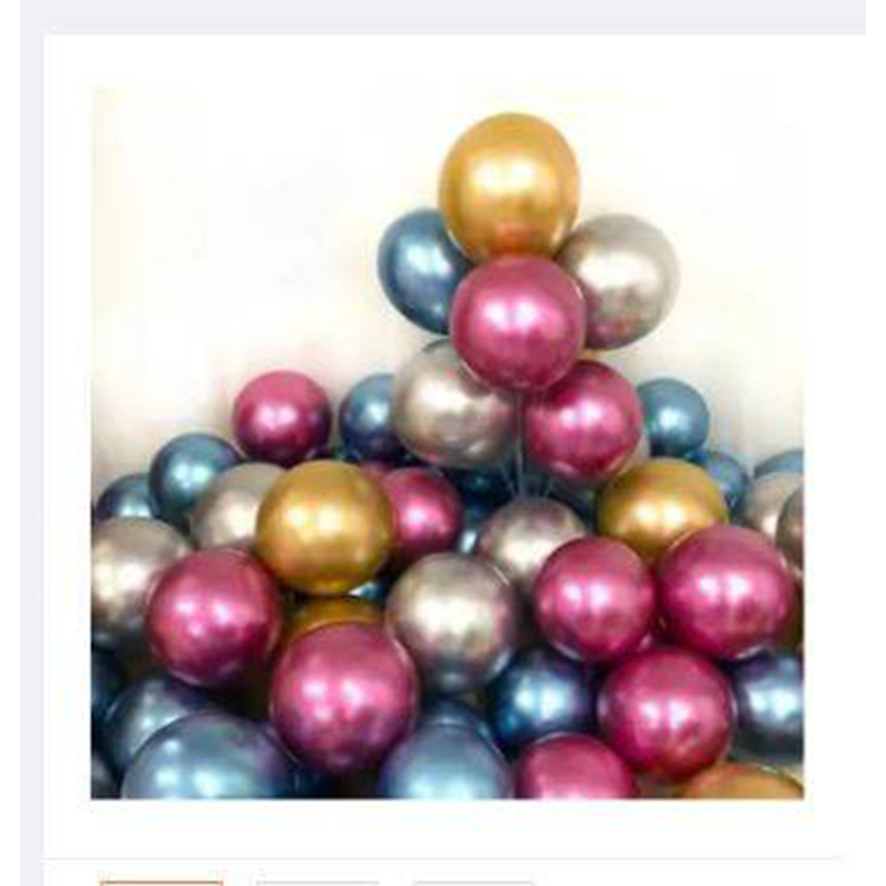 Picture of Metalic Color Balloons - 10 Pieces-Multicolor