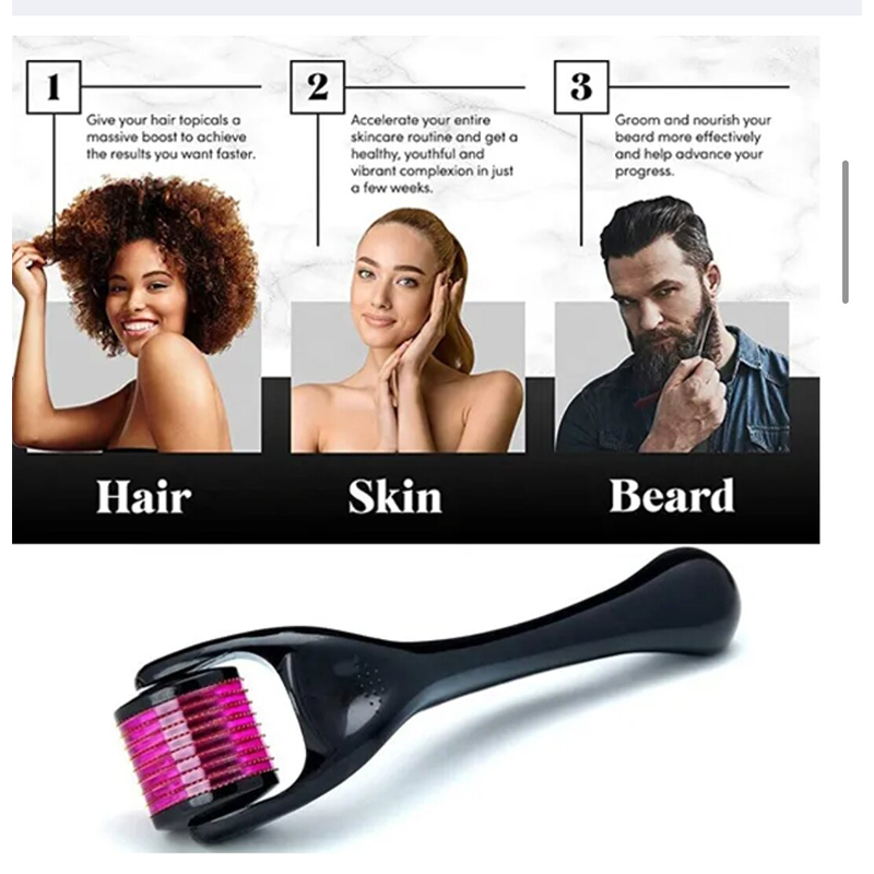 Picture of Derma Roller 0.5 mm Professional Titanium Microneedle Derma Roller Hair Regrowth Acne Scars Anti-aging Skin Therapy Dermatology System - 5MMDR