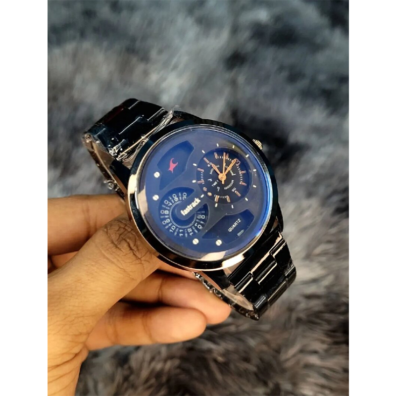 Picture of New Fashionable Stylish analogue Black Hand watches for Boys and Men's-Black