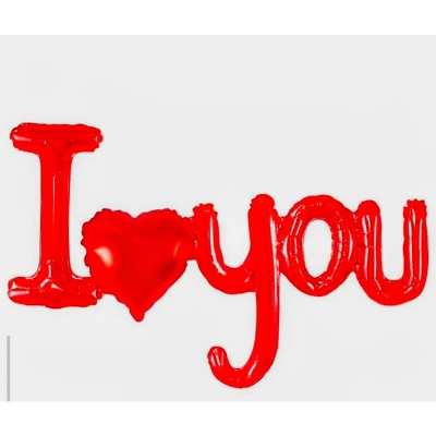 Picture of I Love You Letter Helium Gas Foil Balloon Wedding Anniversary Party Valentine's Day Decoration Happy Birthday Decoration-Red