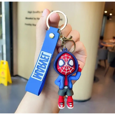 Picture of Huddie wearing spiderman/Spiderman Cute Pendant keyring Keychain Bag Keyring