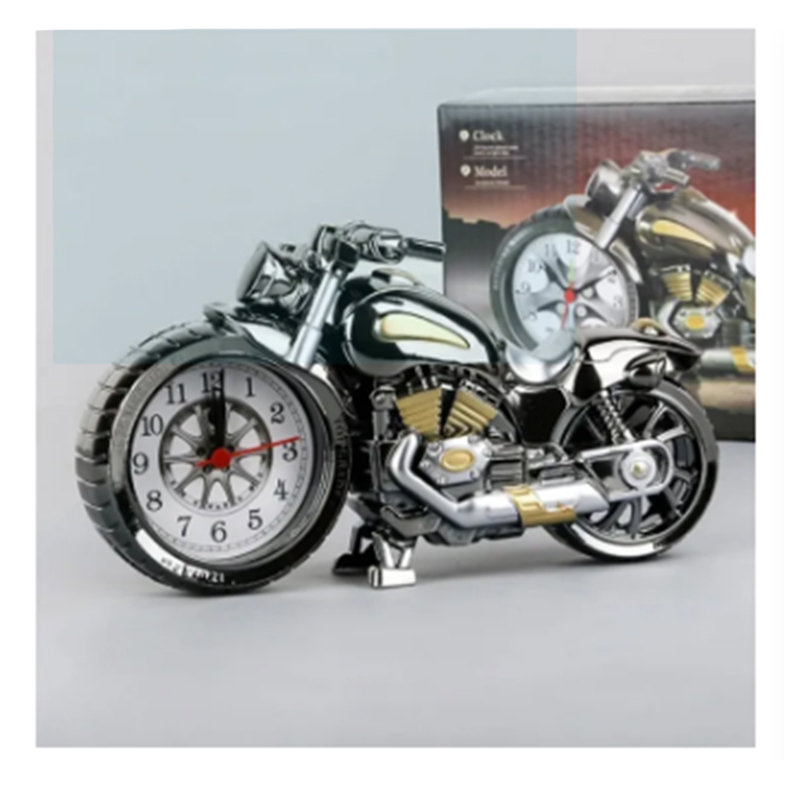 Picture of Motorcycle Design Classic Vintage Style Retro Alarm Clock Desk desktop Table Clock For Home Office Decoration