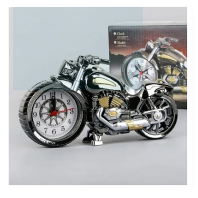 Picture of Motorcycle Design Classic Vintage Style Retro Alarm Clock Desk desktop Table Clock For Home Office Decoration