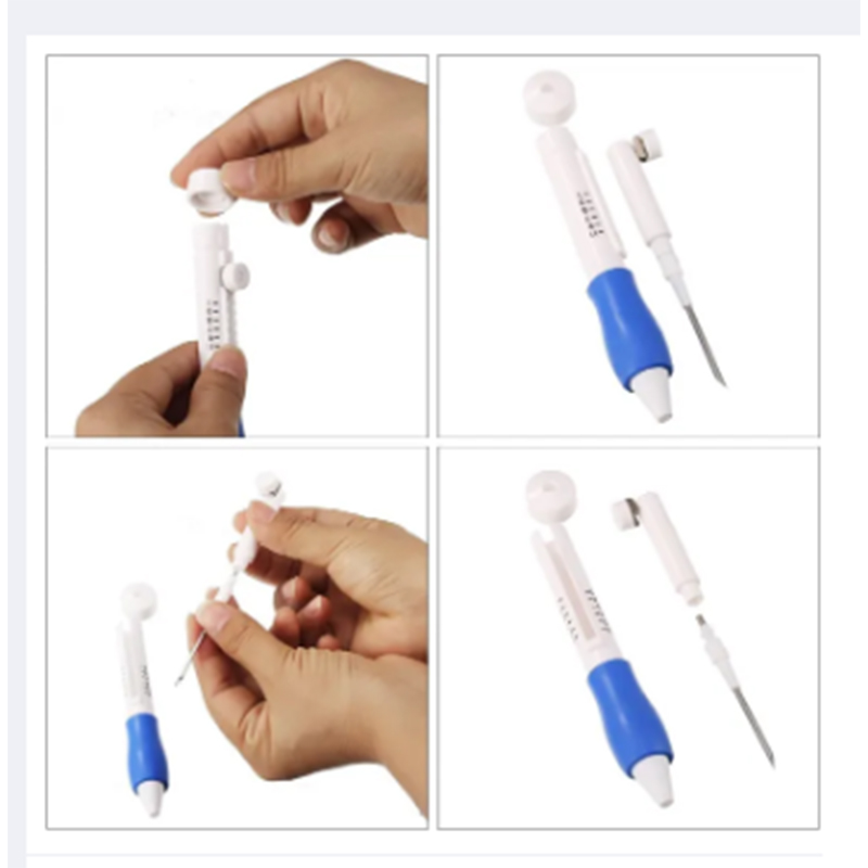 Picture of Magic Embroidery Pen Pratical Abs/Punch Needle Tool. Adjustable Needle Length Embroidery Needle Punch with 3 Sizes Needle Pen Kit Tool.-Multicolor