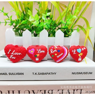 Picture of Heart Shape Key Ring-1pc for Your Car, Bike, Home, Office Keys For Men-Red